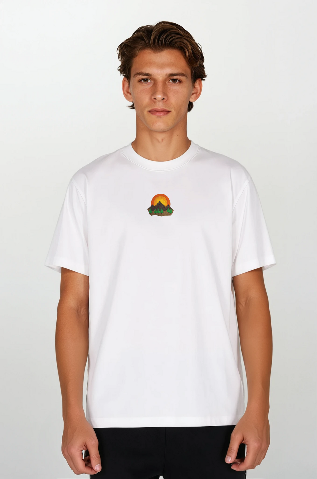 Sunset Mountain Nakışlı Regular Fit Erkek Tshirt