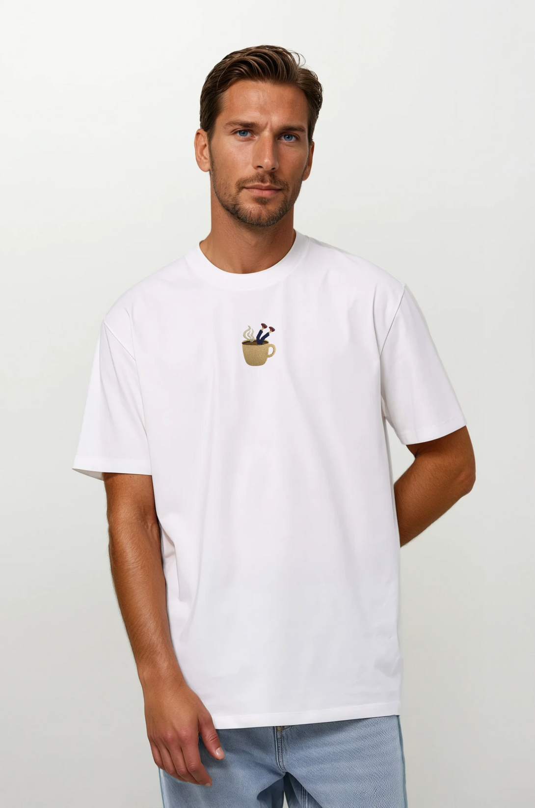Coffee Mood Nakışlı Regular Fit Erkek Tshirt