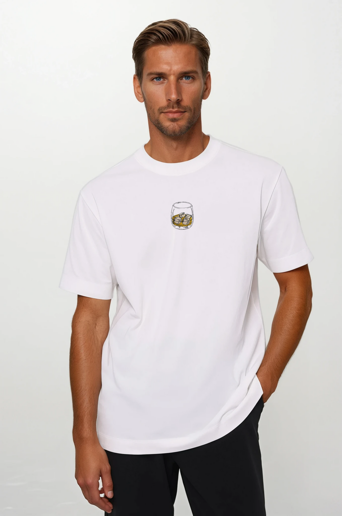 Whiskey Nakışlı Regular Fit Erkek Tshirt