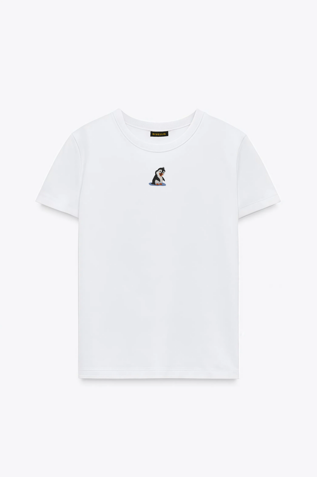 Happy Penguin Nakışlı Slim Fit Kadın Tshirt