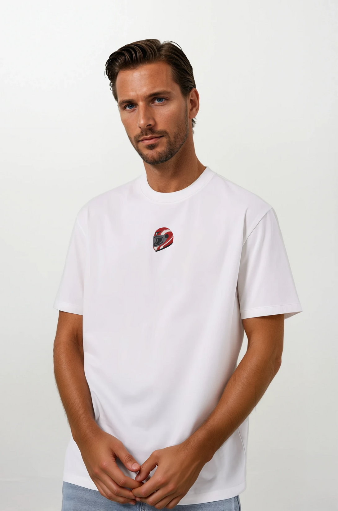 Rider Helmet Nakışlı Regular Fit Erkek Tshirt
